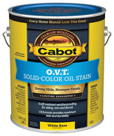 Cabot O.V.T. 140.0006701.007 Oil Stain, Flat, White, Liquid, 1 gal